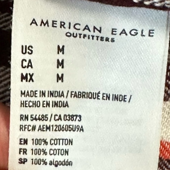 ππ¦
American Eagle Flannel Plaid Button-Up Shirt - Picture 9 of 9